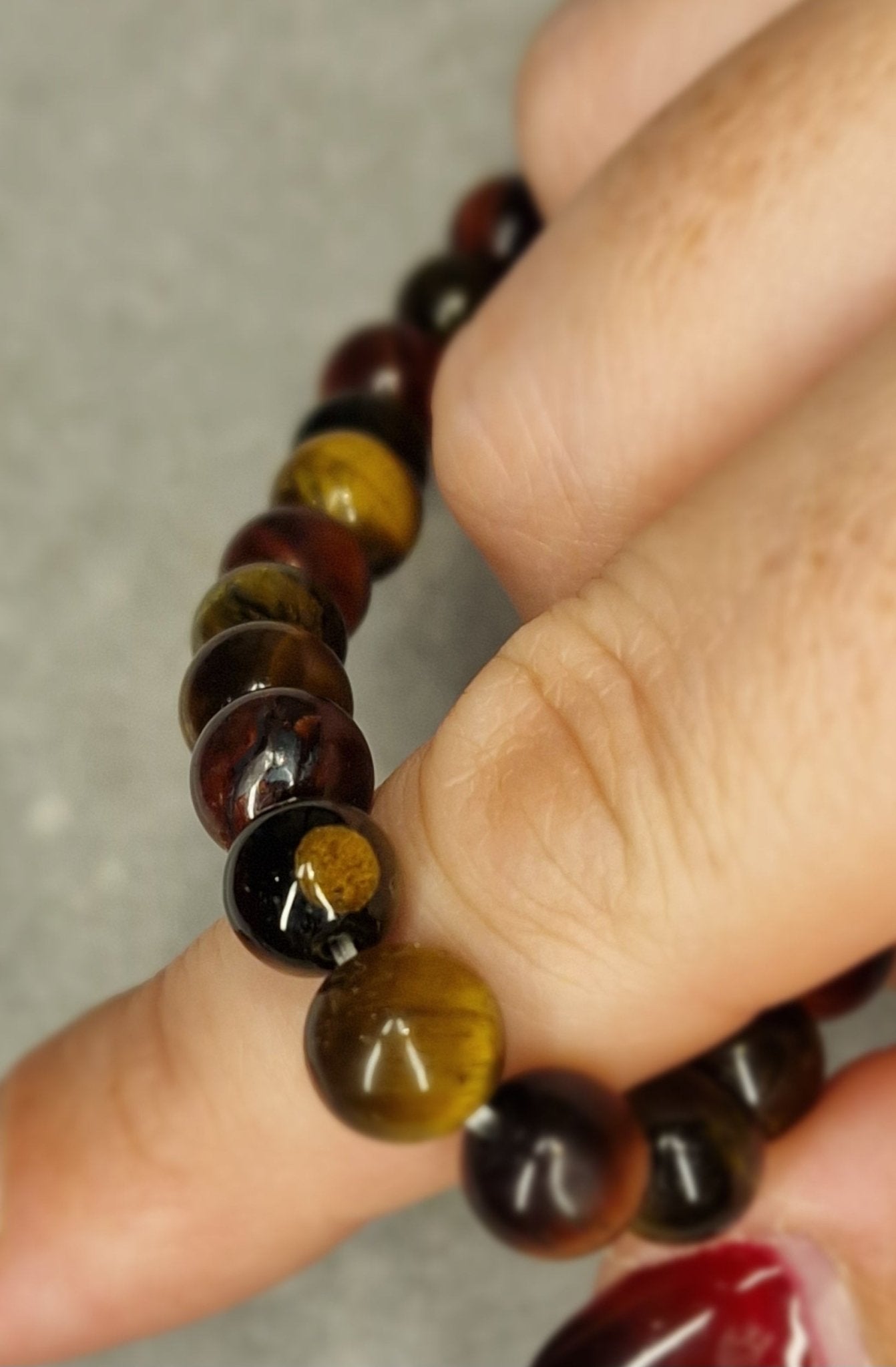 Pulsera de Triple protección ojo de tigre, ojo de buey y ojo de halcón, natural, energizada y creada para acompañarte en tu bienestar emocional y espiritual